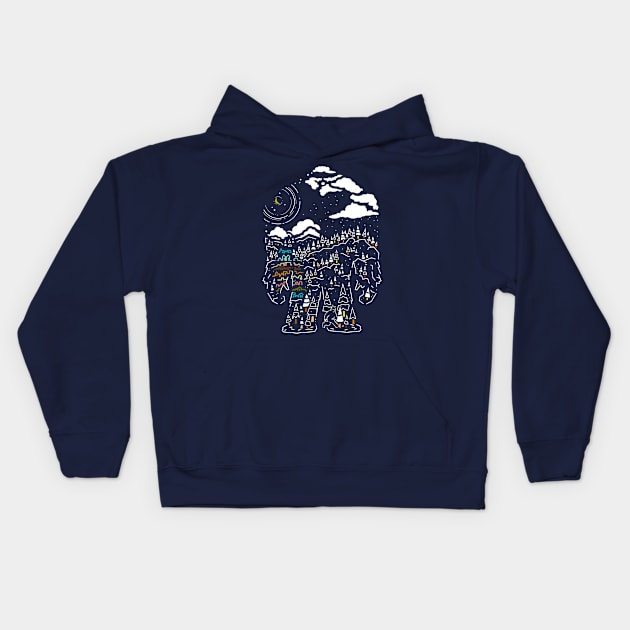 A winter sight II Kids Hoodie by clsantos82